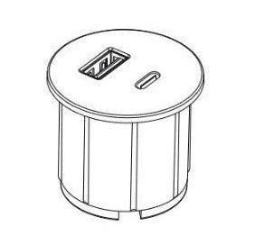 ASA 06029Z00025 Nabíjecí HUB vestavný VERSAPICK, 2xUSB 5V (typ A), 70x25mm, oválný, kov, nerez ASA 06029Z00025 Nabíjecí HUB vestavný VERSAPICK, 2xUSB 5V (typ A), 70x25mm, oválný, kov, nerez